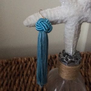 Jewelry - Turquoise knotted tassel earrings Jewelry - Turquoise knotted tassel earrings